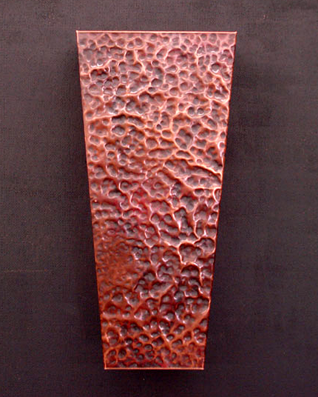 Heavy Hammered Copper Sconce