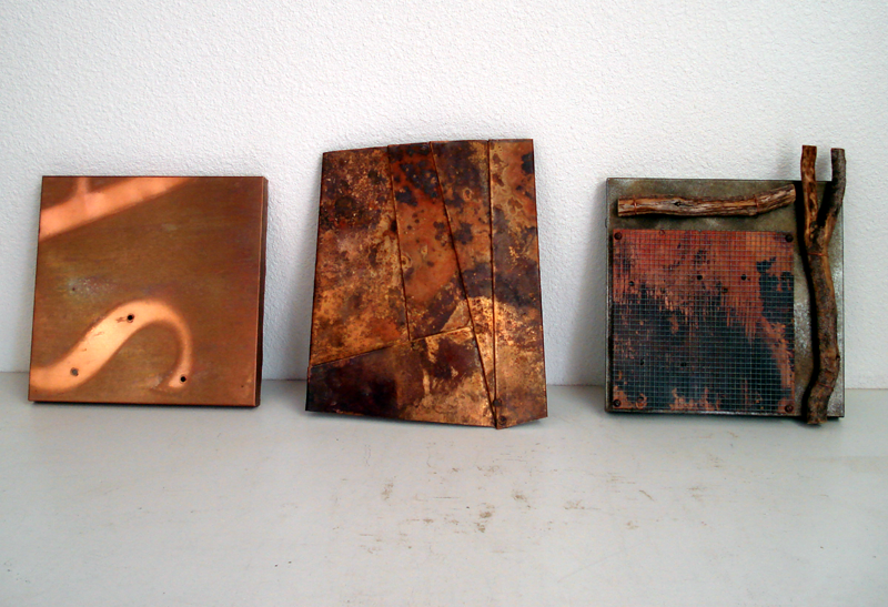 Copper Signage in Tryptich