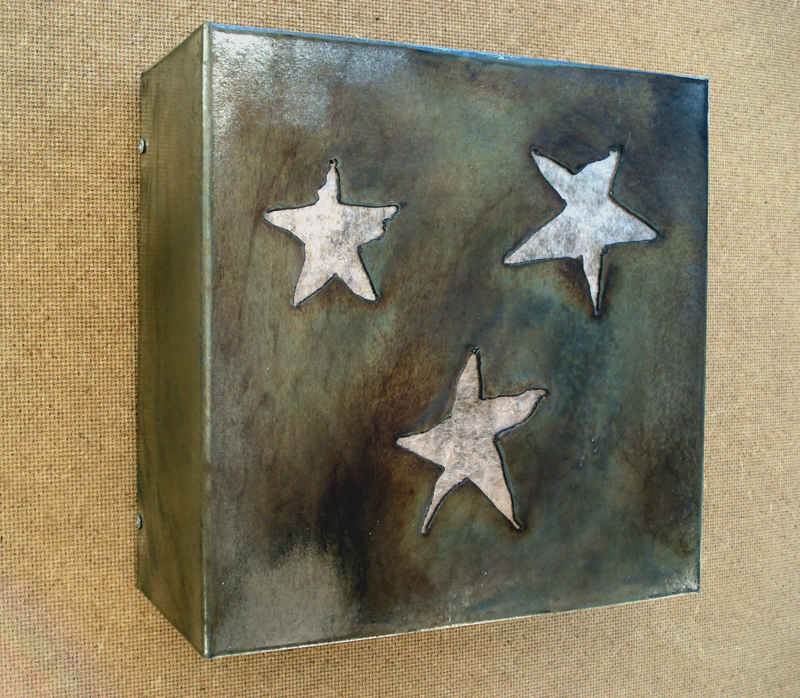 Silver Stars Steel Light Sconce