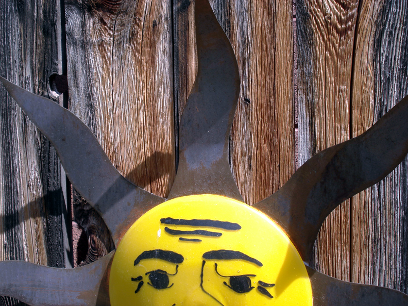 Copper and Glass Sun Art