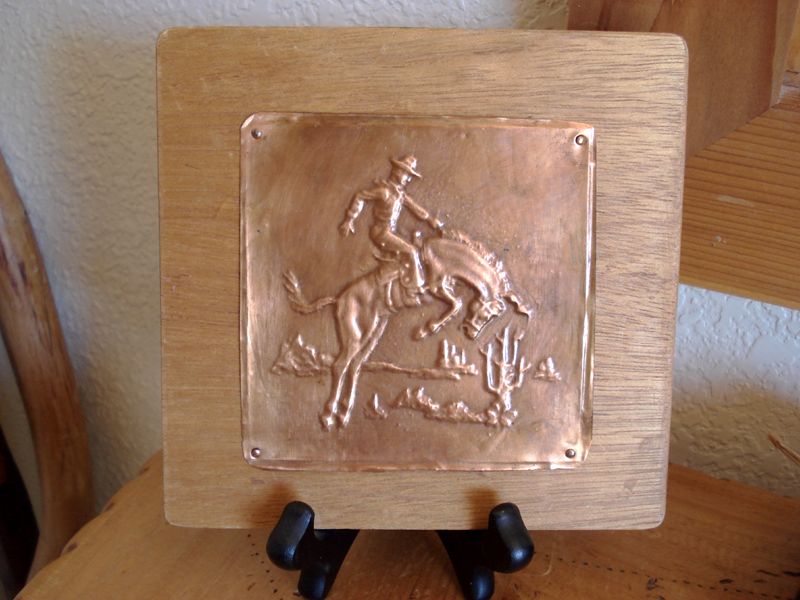 Copper Cowboy Pressed Art