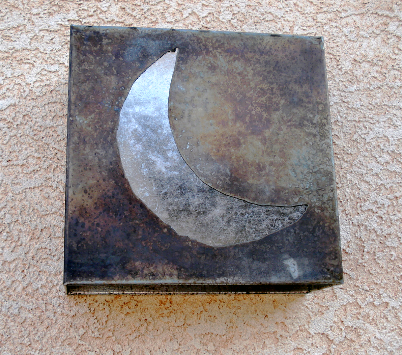 Silver Moon Light Sconce by Mike Dumas Copper Designs Inc.