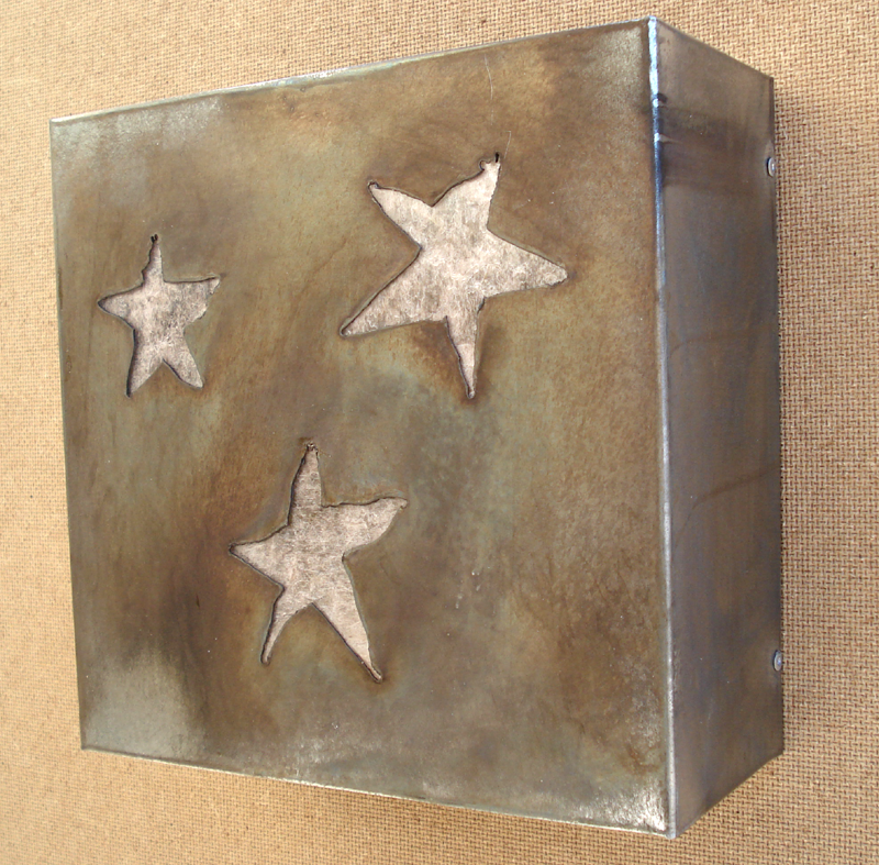 Silver Stars Square Light Sconce