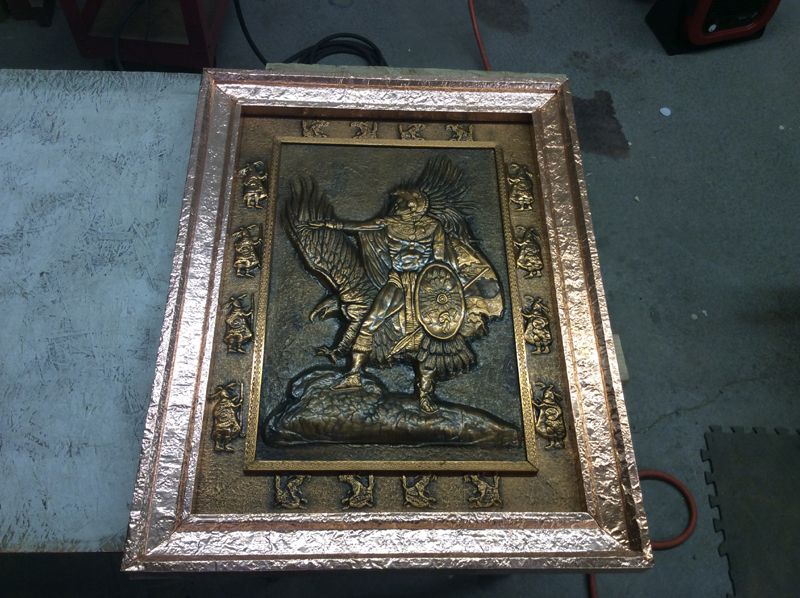 A copper frame built for client's repousse' panel- http://mikedumascopperdesigns.com/blog