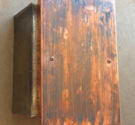 Rustic style // Arizona Wide Plank // Copper and steel lighting by Mike Dumas Copper Designs.