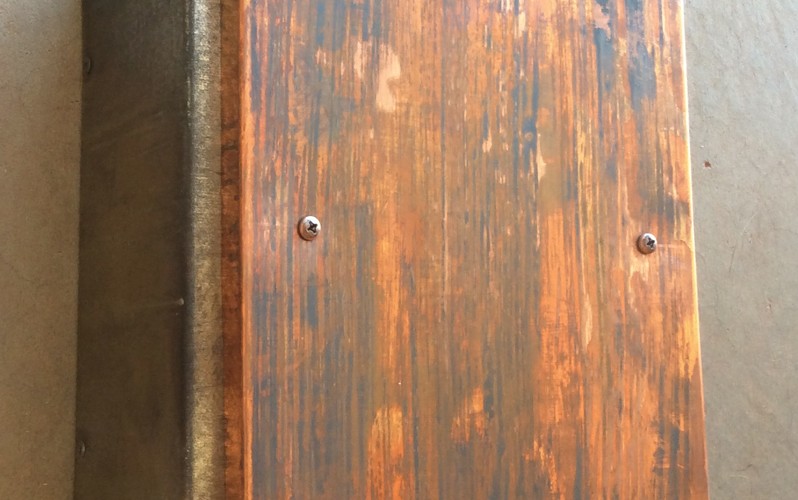 Rustic style // Arizona Wide Plank // Copper and steel lighting by Mike Dumas Copper Designs.