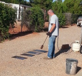 Coloring copper // heat treating copper panels for desert colored light sconces // rustic style by Mike Dumas Copper Designs