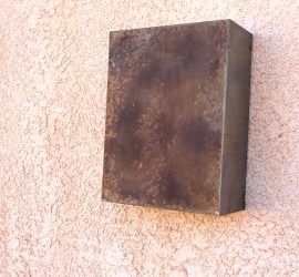 Steel lights // rustic // industrial style by Mike Dumas Copper Designs.