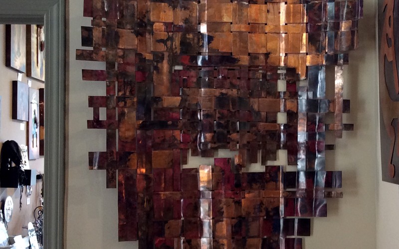 Recycled copper art // Weaving // contemporary style // rustic design by Mike Dumas Copper Designs