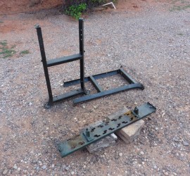 Antique table // repurposed furniture // industrial style at Mike Dumas Copper Designs