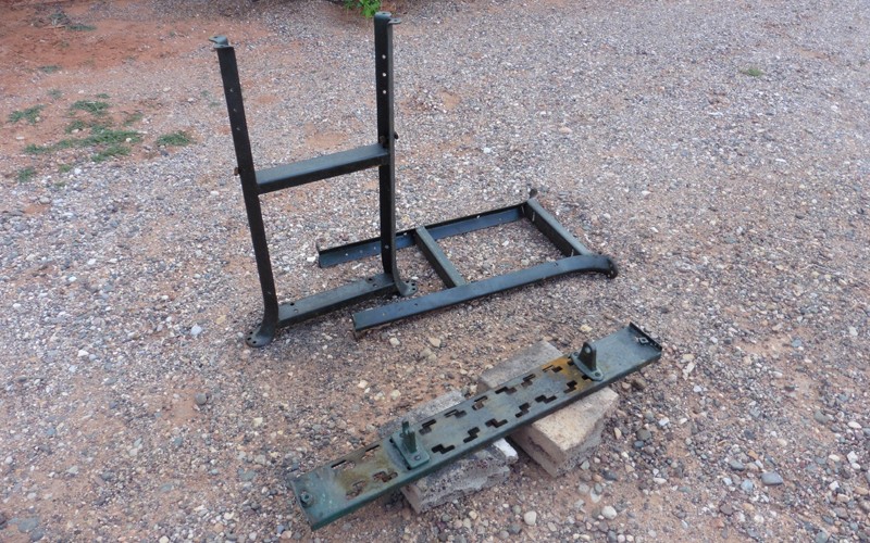 Antique table // repurposed furniture // industrial style at Mike Dumas Copper Designs