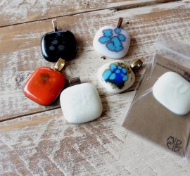 glass jewelry // fused glass // bold summer colors by julie Dumas of Mike Dumas Copper Designs.