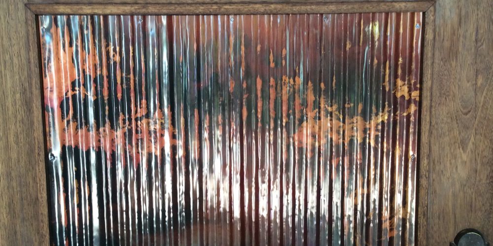 Corrugated copper // door panels // metal art // Mike Dumas Copper Designs