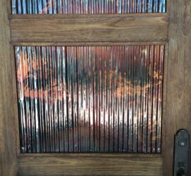 Corrugated copper // door panels // metal art // Mike Dumas Copper Designs