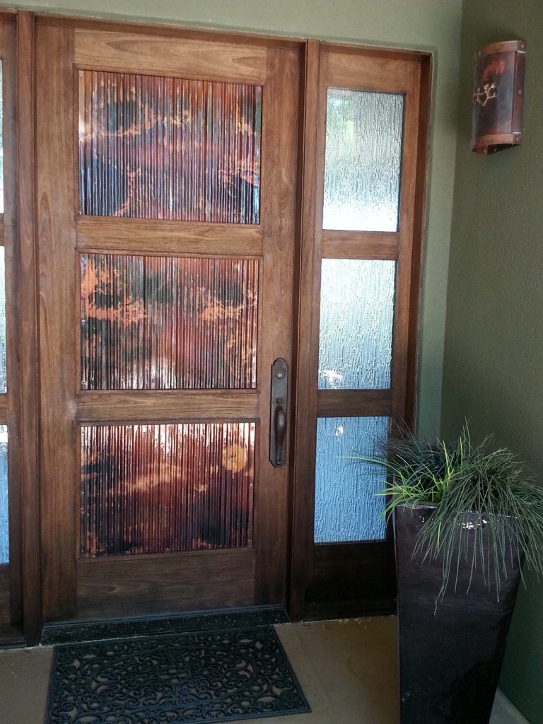 Corrugated Copper Door Mike Dumas Copper Designs Blog
