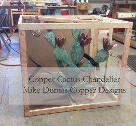 Copper Chandelier // Cactus lighting by Mike Dumas Copper Designs.